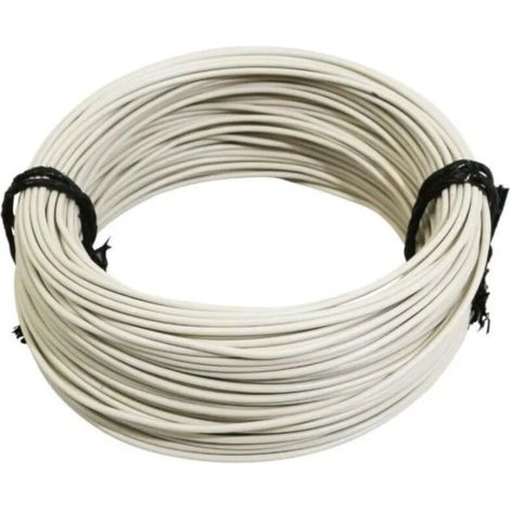 – Rouleau de 5 mètres câble électrique souple 1mm² en cuivre blanc – Tension 230V – Pour installations électriques domestiques