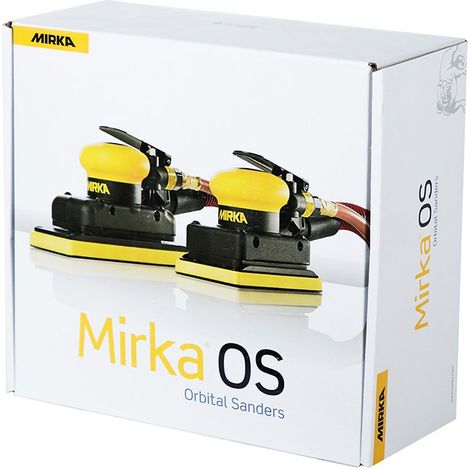 Mirka – Ponceuse pneumatique orbitale aléatoire 75x100 mm – 179 W – Pour bois dur et teck – Moteur performant pour finition précise
