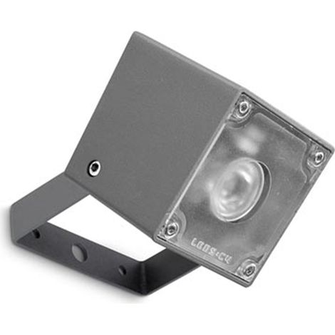 Proyector IP65 Cube 1 LED 4 Blanco Neutro - 4000K Gris Urbano 184LM para Exterior de Pared, Jardín, Terraza