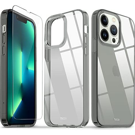 SET CUSTODIA + VETRO TEMPERATO PER APPLE IPHONE 13 PRO FUME' STRONG A2482 (1/5)