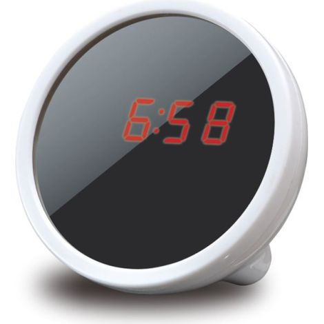 Réveil numérique avec miroir de maquillage, mini horloge portable multifonction à affichage LED et veilleuse (1/5)
