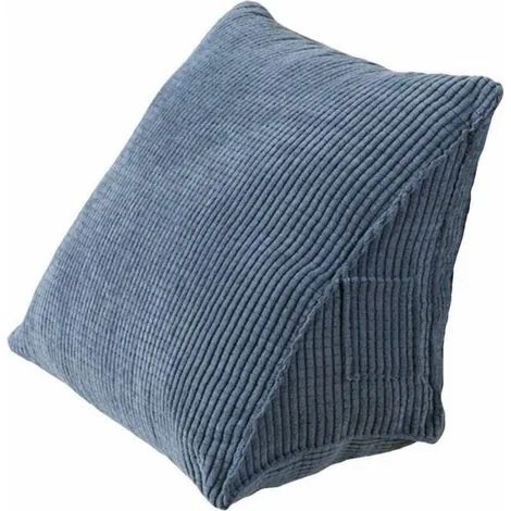 Oreiller triangulaire confortable pour la lecture avec poche zippée, coussin de soutien lombaire triangulaire, petit oreiller de soutien pour le dos (1/3)