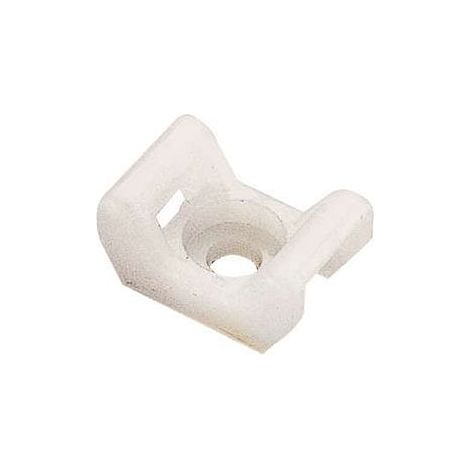 poly pool - 20 supporti per fascette con larghezza massima di 4,8 mm bianchi