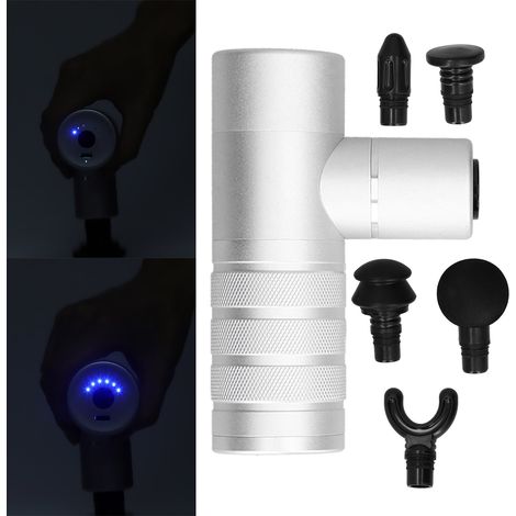 Mini masseur de fascia en alliage d'aluminium, vibration électrique, plusieurs vitesses, chargement USB, instrument de massage multifonctionnel (1/5)