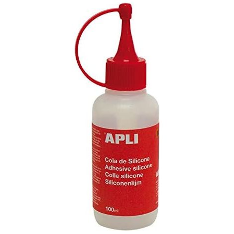 apli Pegamento de silicona transparente 100 ml para bricolaje