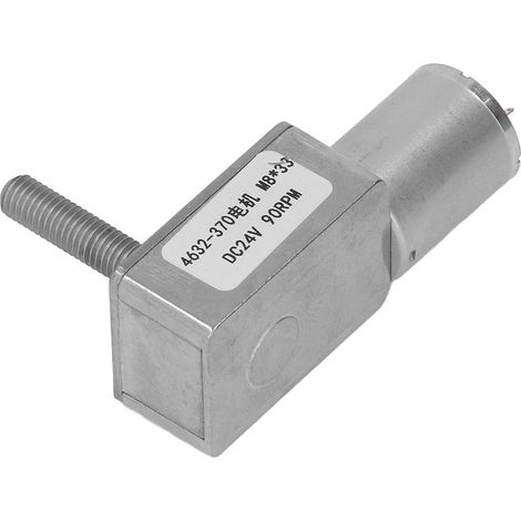 Moteur à vis sans fin turbo, micro-réducteur à torsion élevée, 24 V CC, filetage M8 x 33 mm, outils électriques, 90 tr/min (1/5)