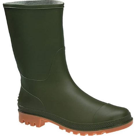 Stivali a Tronchetto in PVC Verde Taglia 43 FERWORK - Suola Carrarmato