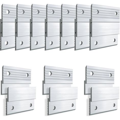 Lot de 10 supports muraux robustes en aluminium - Kit de quincaillerie pour accrocher des miroirs, des cadres photo, des tableaux blancs, des images, des panneaux, des étagères, des têtes de lit et (1/5)