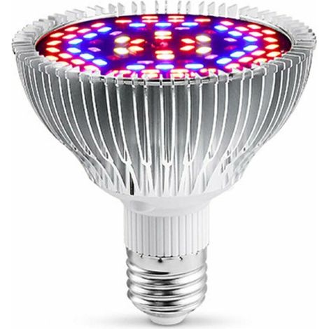 Lampe LED horticole, Lampe de Croissance des Plantes, Ampoule de Lampe à LED pour Plantes à Spectre Complet pour Plantes dintéri à Effet de Serre (E27, 30W), (1/5)