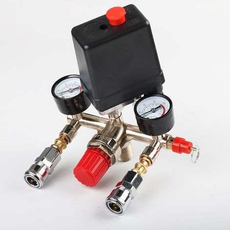 Gruppo di supporto per compressore d'aria, pressostato, regolatore del collettore, manometri, accessori per pompe, interruttore per compressore d'aria per Bama