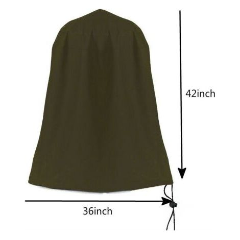 Housse de protection pour fontaine de jardin - Résistante à la poussière - Imperméable et durable - Avec cordon de serrage de verrouillage - Pour cour d'hiver D36 x H42 pouces 420D (1/5)