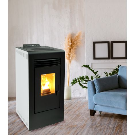 FABRICALOR ESTUFA DE PELLETS ÉLITE PLUS 10 BLANCO VENTILADA (1/3)