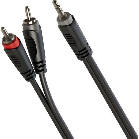 Audiokabel 3,5-mm-Stereo-Klinkenstecker / 2 x Cinch 6 m Roxtone SAYC150L6 (1/4)
