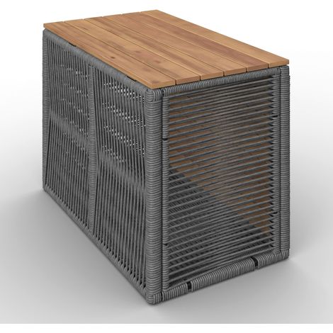 Mömax Loungegarnitur Marilou Grau Outdoorgewebe/Kunststoff/Holz (1/5)