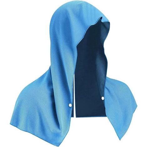 2 asciugamani in microfibra con cappuccio rinfrescante per collo e viso, ad asciugatura rapida, leggeri, adatti per sport, fitness, sauna, versatili (1/5)