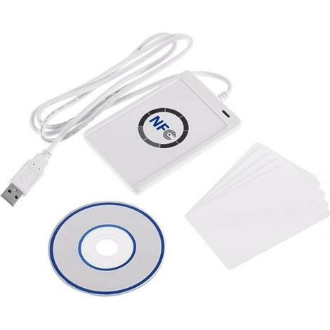 Lecteur RFID NFC Lecteur de Cartes RFID ISO 14443A/B Lecteur de Cartes à Puce sans Contact avec câble USB (1/5)