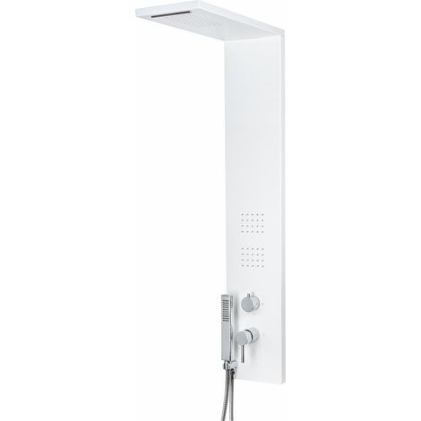 Colonna doccia multifunzione in alluminio bianco opaco Trend