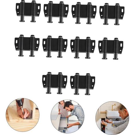 CCYKXA 10 Stück Doppeltür-Magnetsaugnapf, Schranktür-Helfermagnete, Schranktürschließer, Magnetverschluss für Schrank, Retro-Möbel, Retro-Türschloss, Nylon (1/5)