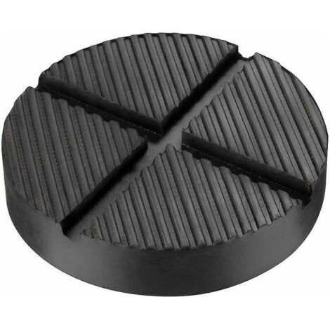 Coussinet en Caoutchouc Coussinet en Caoutchouc Coussinet de Cric de Voiture Plate-Forme de Levage Bloc de Voiture Rond Trolley Jack Tampon Changement de Pneu (1 Pcs, Noir)