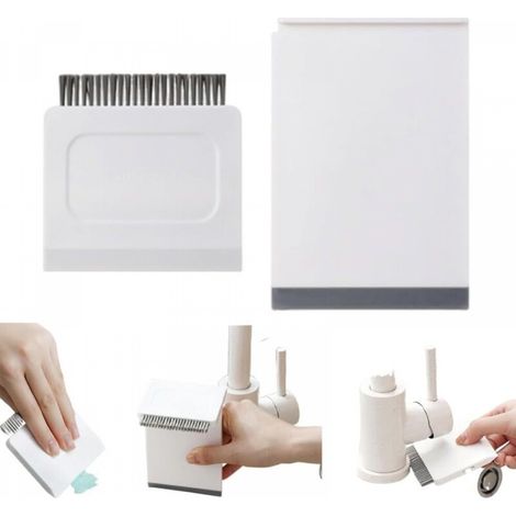 Raclette d'évier et brosse de comptoir 3 en 1, mini raclette, brosse de nettoyage pour comptoirs, brosse multi-usages (1/5)