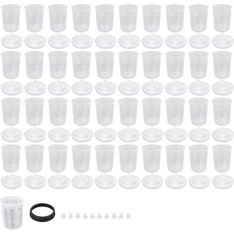Ortviai Lot de 92 pièces : doublures jetables pour godet de pistolet peinture automobile, 0-810 ml (F110807) (1/5)