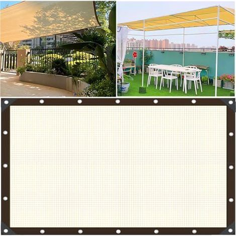 Voile d'ombrage Rectangulaire pour Jardin, 1x2M 96% UV résistant Auvent. Respirant Perméable à l'eau, Résistant pour Jardin Terrasse Extérieur Patio Piscine (1/5)