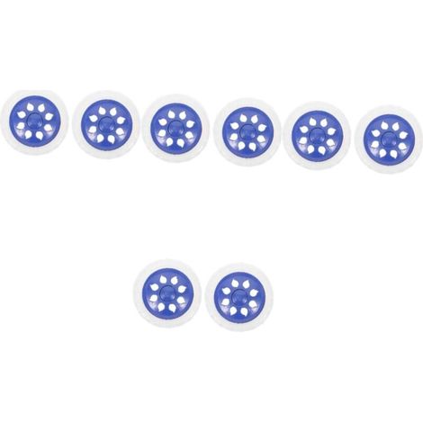 8 Pcs Schubkarre Rollen Trolley Räder Blau Zubehör Ältere Gummi + Schaum Lebensmittel Warenkorb