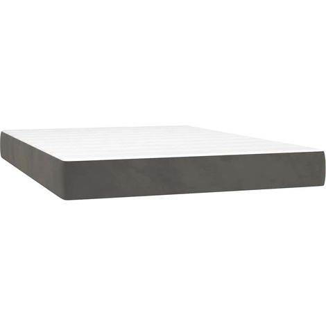 Maison Exclusive - Materasso a Molle Insacchettate Rigidità Media Grigio Scuro 140x210x20 cm in Velluto