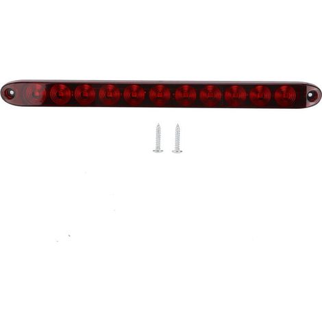 Feu LED 12V 11 LED frein/clignotant arrière lentille rouge pour camions remorques poids lourds,de
