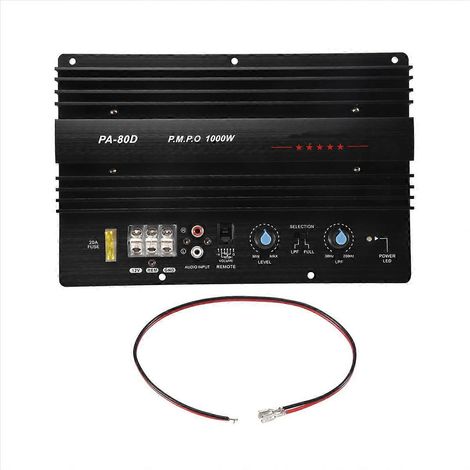 12V 1000W Mono-Auto-Leistungsverstärker, PA80D Subwoofer, Hochleistungs-Audioverstärker, ideal für Auto-Soundsysteme. (1/5)