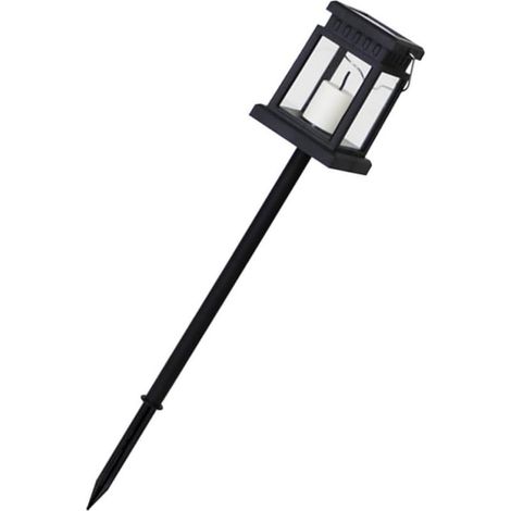 Solarlaterne für Erdspieß, Kerzenlicht, dekorative Solarlampe (1/5)