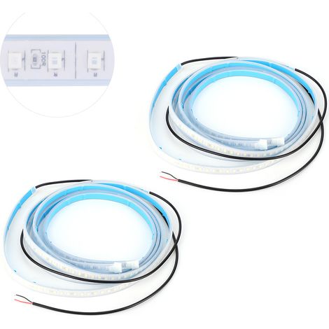 Bande lumineuse LED de 1,2 m (3,9 pi) pour portière de voiture, 12 V, 7,8 W, signal anticollision arrière, effet stroboscopique dynamique décoratif (1/5)
