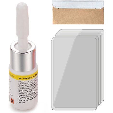Kit de réparation de pare-brise avec résine de réparation pour les rayures sur le pare-brise de voiture (1/4)