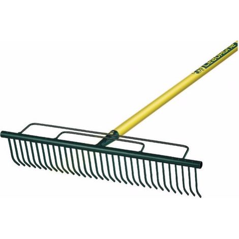 Leborgne – Râteau à gazon 32 dents – Manche en bois certifié PEFC – Dents renforcées pour usage intensif – Largeur de travail optimale