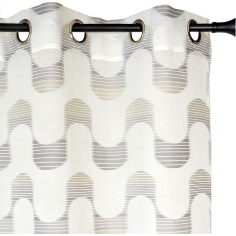 Voilage - Noname - 140x240cm - Gris - Œillets - Tamisant (1/4)