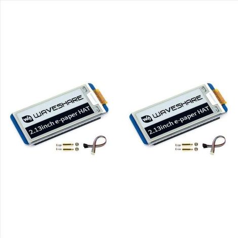 2.13 inch E-Ink HAT LCD Display, White, Bi-color, 250 x 122 pixels, for 4B/3B+/3B/2B/Zero Printers (1/4)