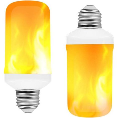 Lot de 2 Ampoule LED effet flamme, Culot E27, 5W, Mode vacillant, Décoration intérieur, Maison hôtel bar fête (1/5)