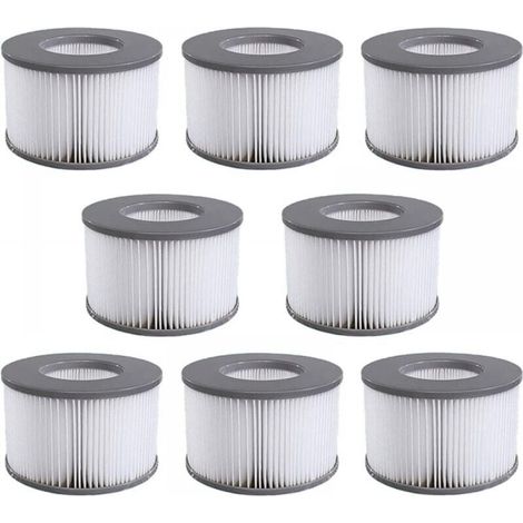 8 Pack Replacement Filter Cartridges for Mspa Inflatable Pool, Ruikalucky Hot Tub (1/4)