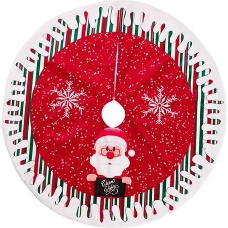 Jupe d'arbre de Noël - 80 x 80 cm - Motif Père Noël - Pour Intérieur et Extérieur - 1 Pièce (1/4)