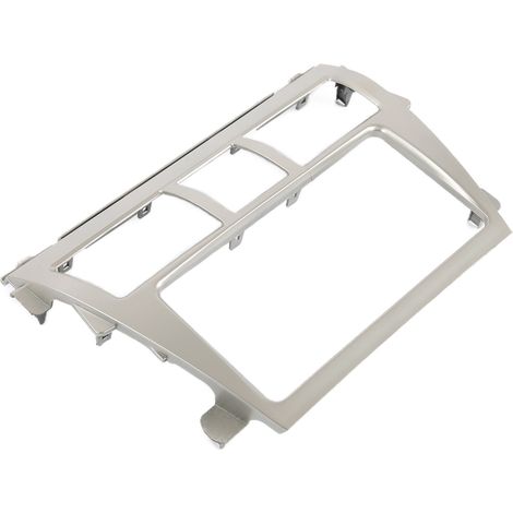 2-DIN-Autoradio-Einbaurahmen, Armaturenbrettblende, silberfarben, Ersatzteil für Vios, Belta, Yaris (1/5)