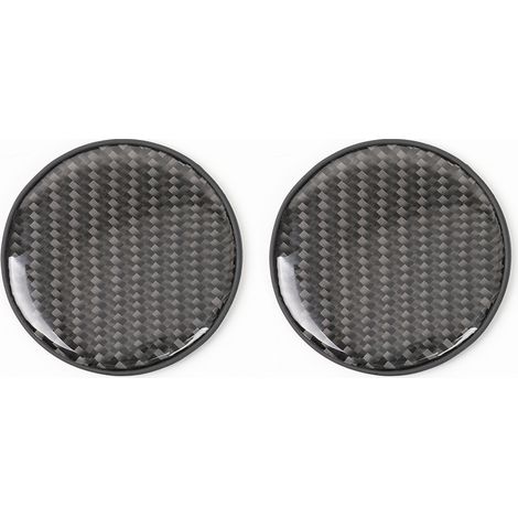 Car modification supplies, carbon fiber car cup holders, anti-slip mats, protective pads, epoxy resin cup mats - unlabeled (pair pack) (1/4)