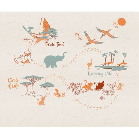 Komar Wandtapete - Disney The Lion King Circle of Life - 250 x 300 cm - Vlies - für Kinderzimmer (1/3)