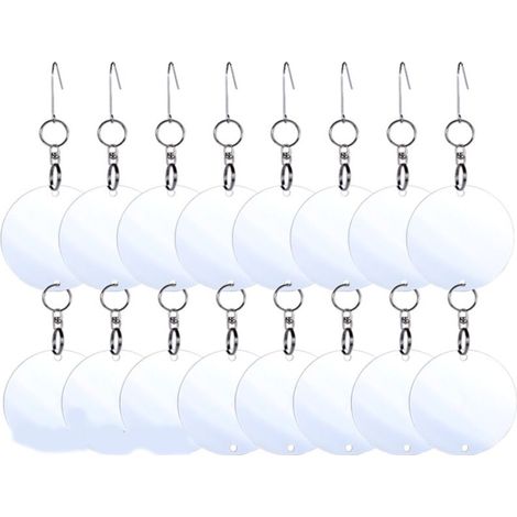 Bird Repellent Discs - Anti Pigeon Bird Scarer [Anti-Bird Scarecrow] - to Keep Pigeons, Crows and More Away - Use with Ultrasonic/Spike/Net - Pack of 8