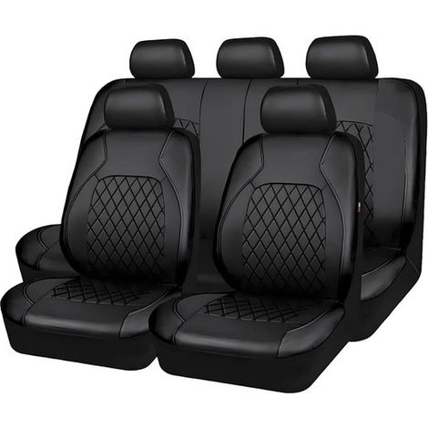 Universelle Autositzbezüge aus PU-Leder – 9er-Set – Sitzschutz für Pkw und SUV (1/5)