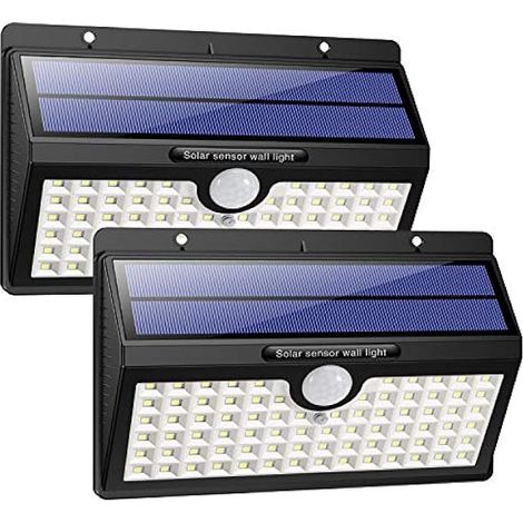 Lampe Solaire Extérieur [Version à économie D'énergie] 2 Pack 78 led 180° Détecteur de Mouvement éclairage Solaire Extérieur étanche Sans Fil Spot Solaire Lumière Puissant Sécurité pour Jardin (1/5)