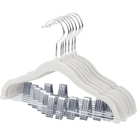 lot de 7, Cintres bébé en velours clair de 30 cm avec pinces efficacité max top vente top vente top (1/5)