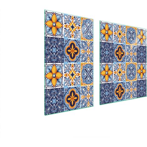 PLATO DE VIDRIO Y TABLA DE CORTAR 100x52 MOSAICO (1/5)