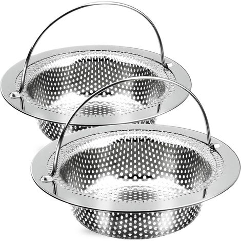 Passoire d'évier en deux parties - compatible avec la plupart des paniers d'évier de cuisine - 11 cm x 3 cm (1/5)