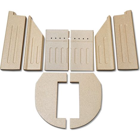 Habillage de cheminée 9.1 – 8 pièces en vermiculite – Dimensions précises pour encastrement parfait – Compatible modèles Aduro 9 LUX, 9.1, 9.2 – Kaminxpert