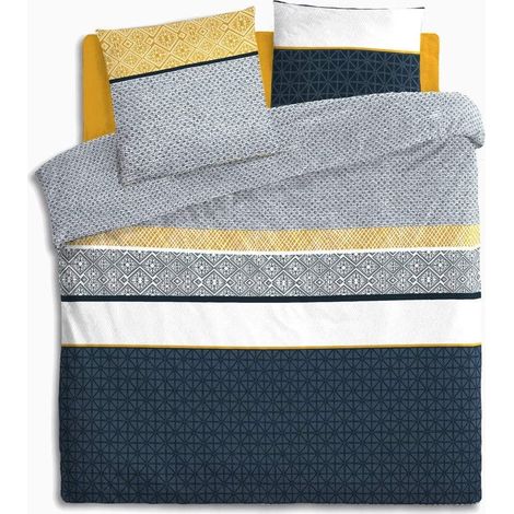 Set di biancheria da letto Etnik rayé in cotone 240x220cm - Atmosphera créateur d'intérieur